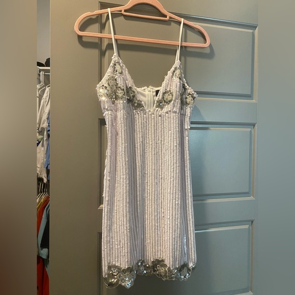 Majorelle white sequin mini dress - Picture 1 of 6